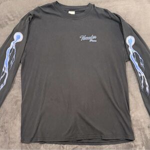 Vintage Biker long sleeve black and blue lightening